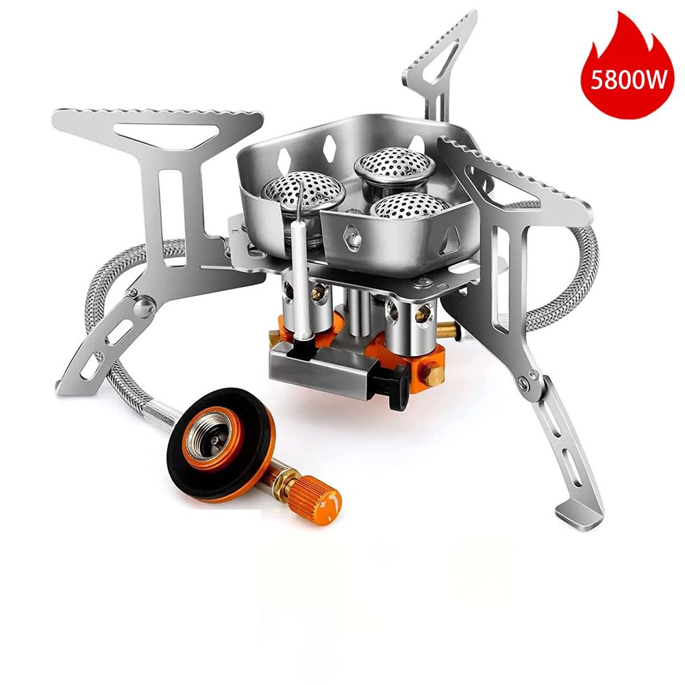 Outdoor Power Burner - Powerful Windproof Camping Card Gas Stove