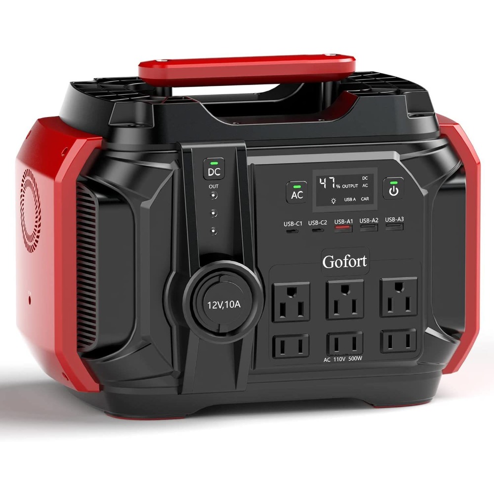 Outdoor Power Outlet - Portable Power Station 540Wh/500W(Peak 1000W) 6