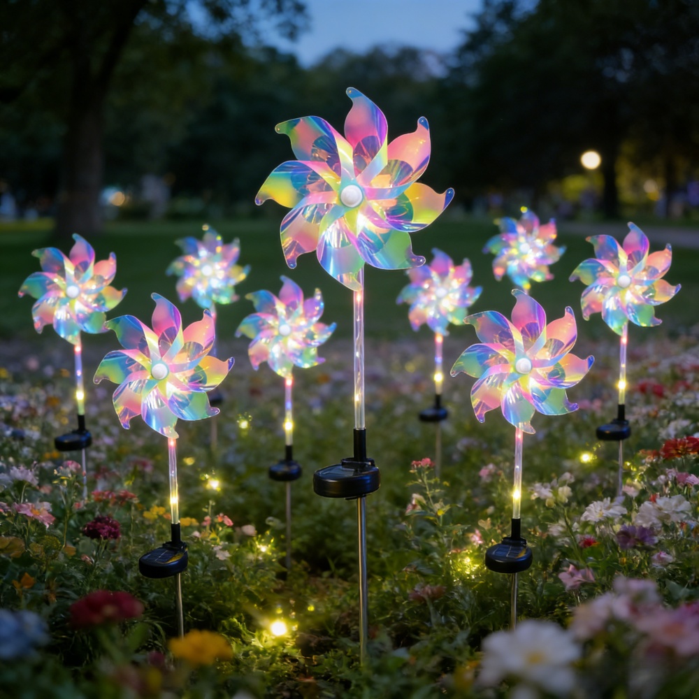 2PC Solar Powered Colorful Win - огляд і ціна Outdoor Power For Wedding