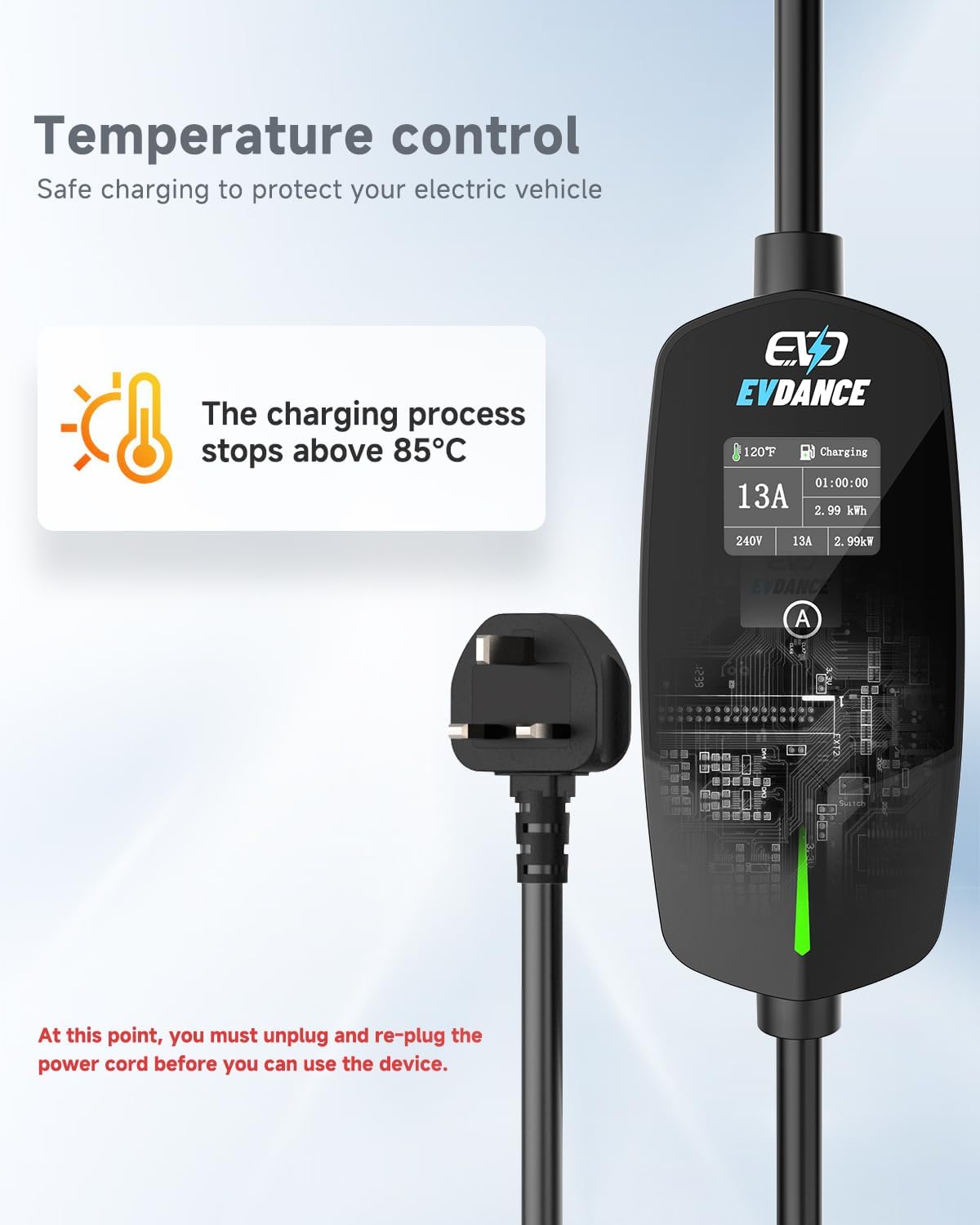 EVDANCE Portable EV Charger Ty - огляд і ціна Outdoor Power Plug