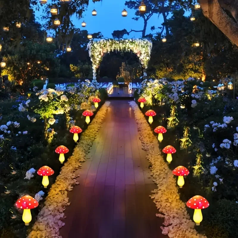 Solar-Powered LED Mushroom Lig - огляд і ціна Outdoor Power For Wedding